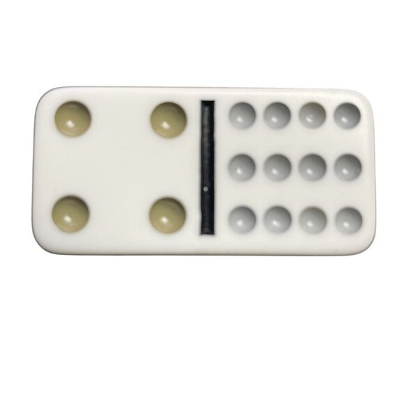 Double Twelve Dominoes Replacement Tile 04 12 Color Dot mq - Picture 1 of 3